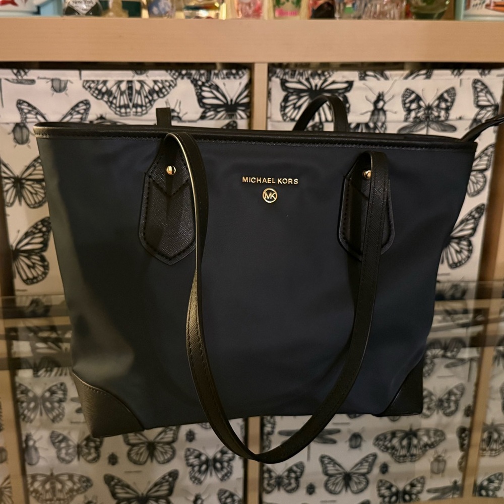 Michael Kors Eva Tote Navy and Black